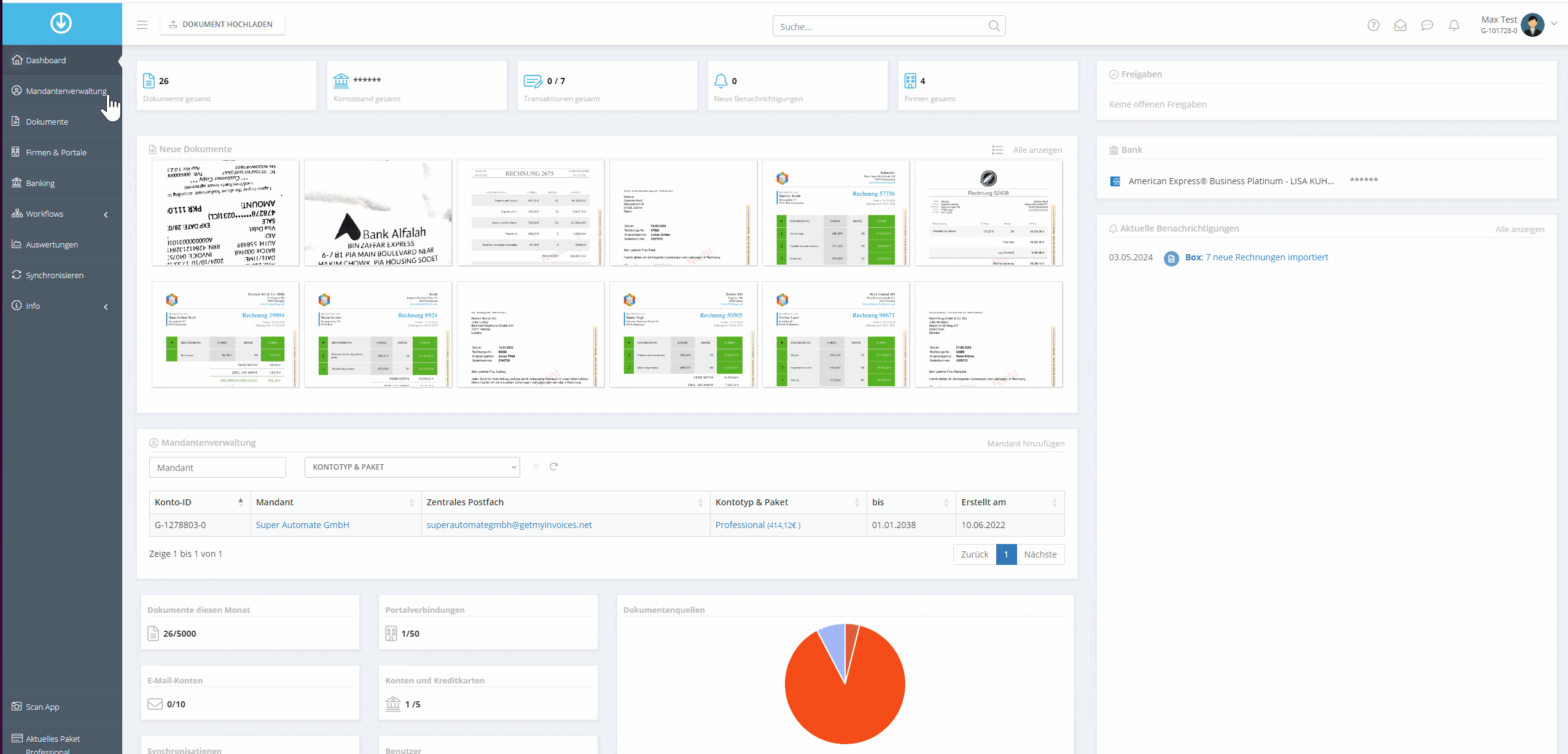 Procedura: accedere all’account tramite il menu di un cliente