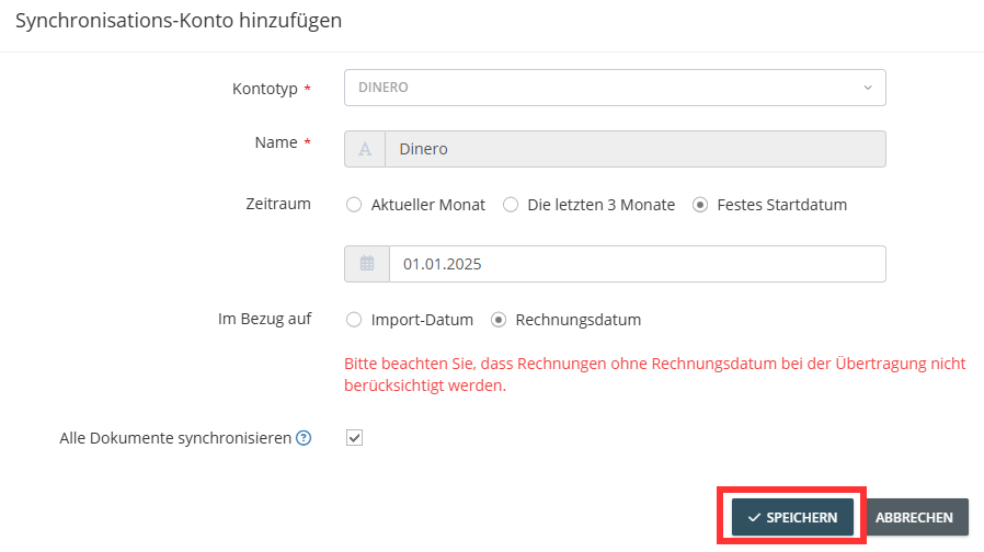 Completare la configurazione cliccando sul pulsante «Salva»