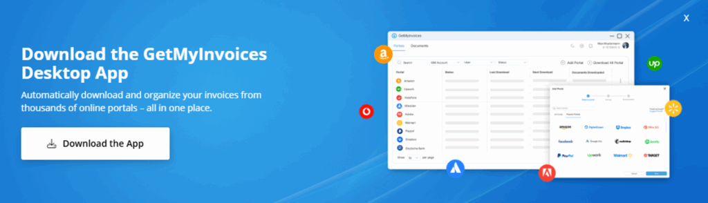 In the dashboard or on the left under Companies & Portals, click on “Download the app” in the banner. Select your operating system - macOS